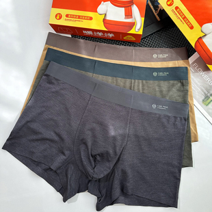 CP卡尔保罗白熊暖洋洋男士平角内裤中腰无痕柔软桑蚕丝裆秋冬款