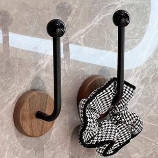 胡桃木发圈收纳挂钩免打孔门后挂钩壁挂饰品发夹发箍发饰收纳神器