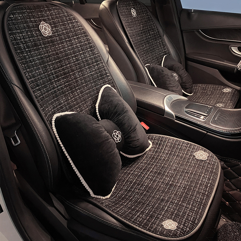 汽车坐垫亚麻冬季保暖