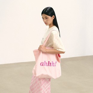 经典 bag 大容量多色logo刺绣手提托特包 tote Ahhh