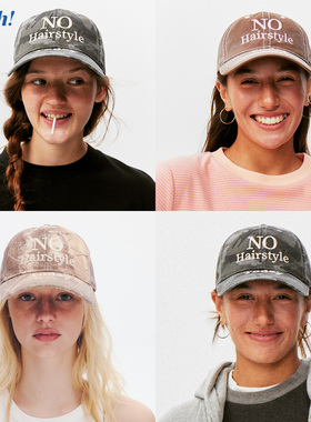 Ahhh【2/2 20: 00 新品开售】今天不洗头 字母刺绣树叶迷彩棒球帽