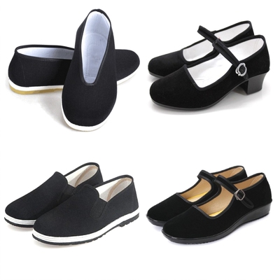 民国男女黑布鞋五四青年鞋知青鞋