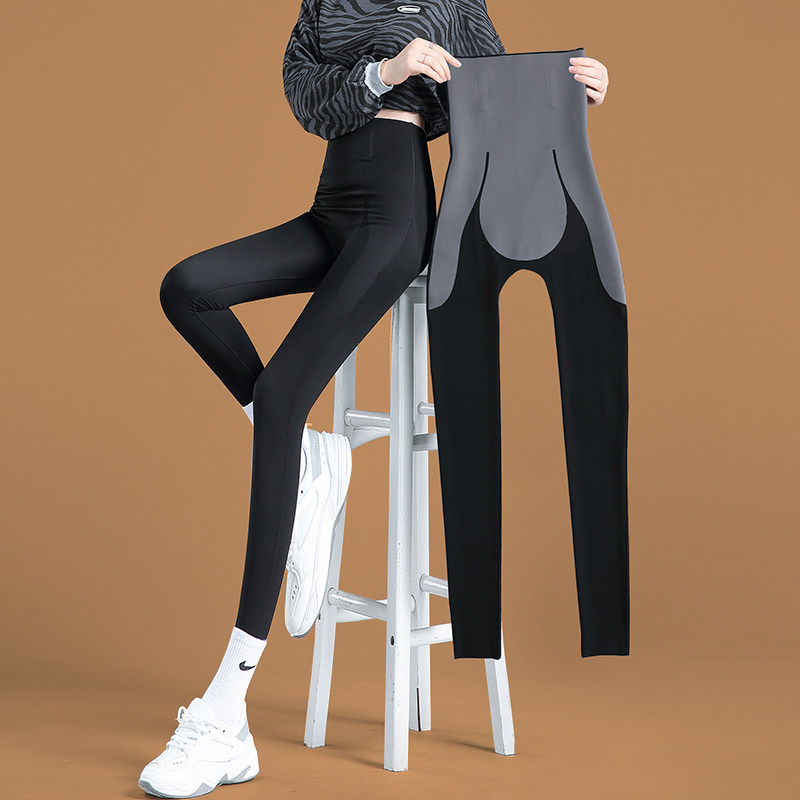 小个子卡卡悬浮裤8分鲨鱼皮打底裤女薄款外穿春秋9分提臀芭比瑜伽