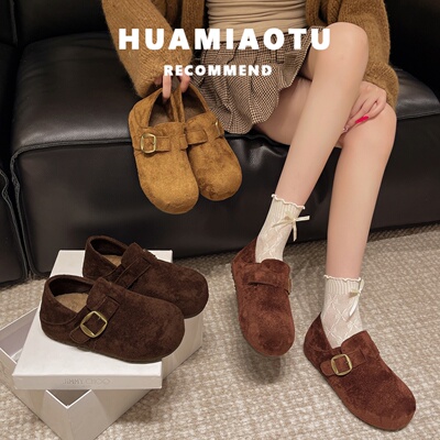 勃肯单鞋女加绒2025新款爆款秋冬