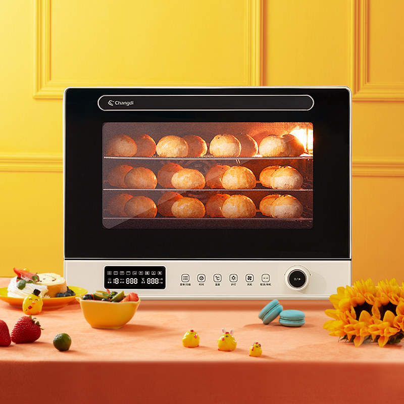 长帝大白鲸风炉烤箱家用小型烘焙商用多功能发酵解冻搪瓷电烤箱