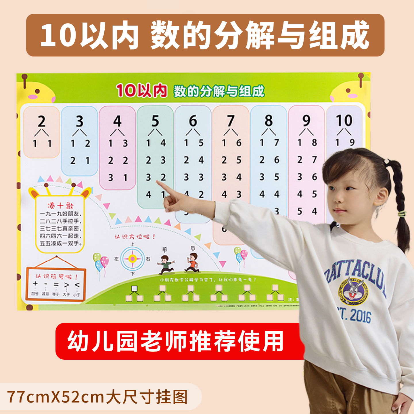 老师推荐：10以内分解与组成挂图