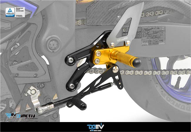 DMV 适用YAMAHA雅马哈 YZF R3 MT03 可调式升高后移脚踏杆总成