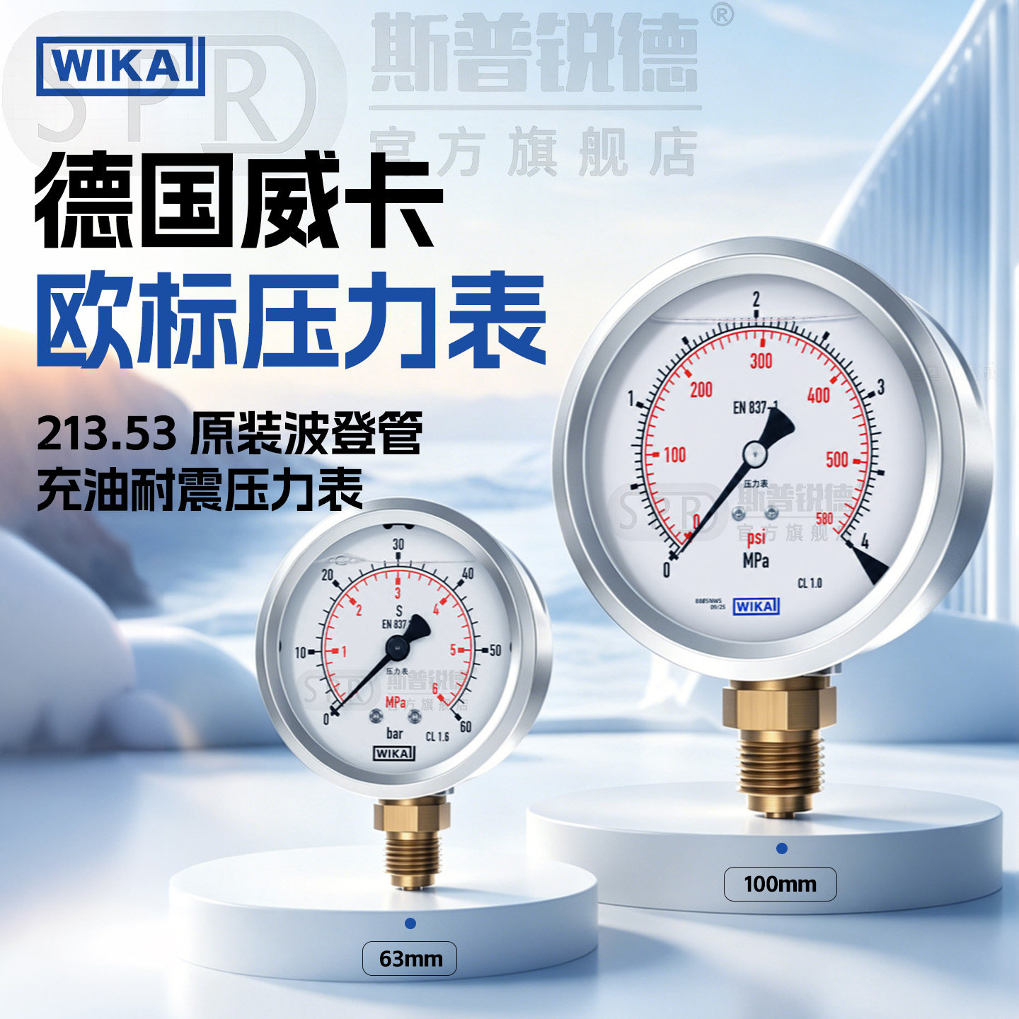 德国进口威卡WIKA压力表EN837-1图片