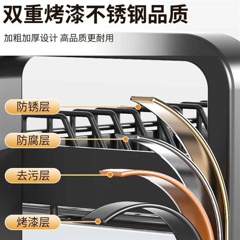 速发扣折【店】架房置物架碗碟碗盘收纳架沥水厨家用多功能放碗架