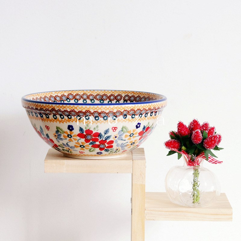 速发现J8家莫杂O货波兰手绘陶瓷艺术家炖菜碗面碗米饭碗F用大汤碗