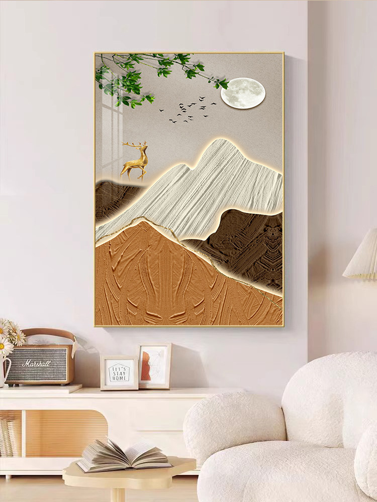 2026新款客厅沙发背景墙装饰画抽象艺术挂画现代简约肌理落地壁画