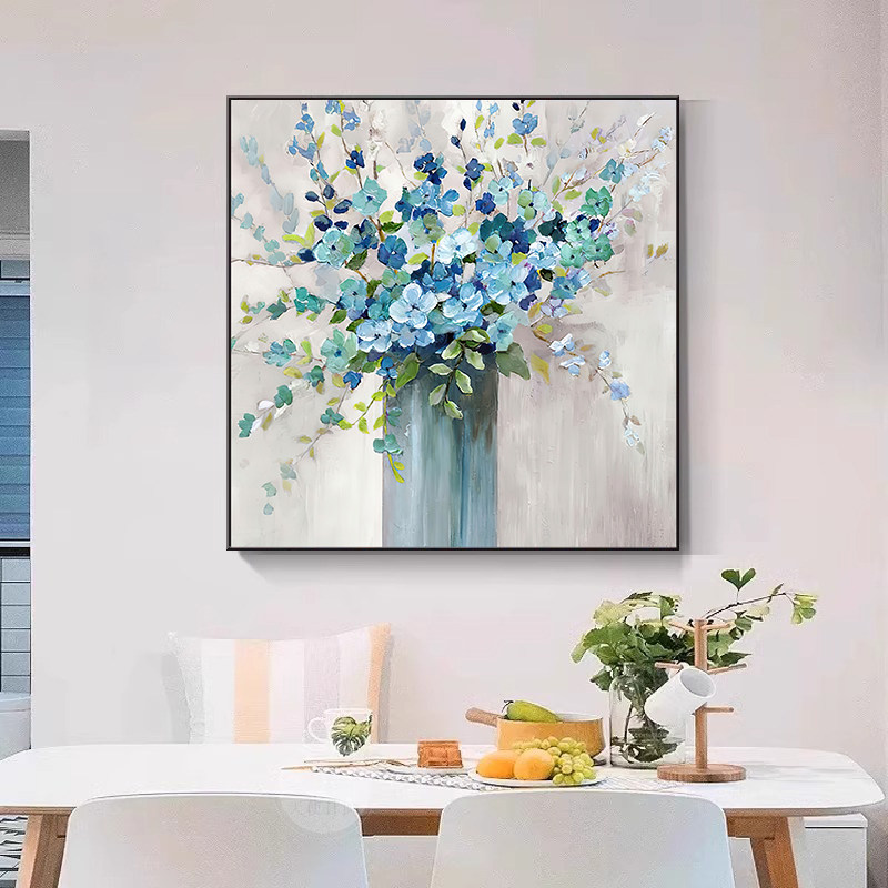 抽象餐厅餐桌客厅沙发背景墙装饰画植物花卉吃饭厅挂画正方形壁画,家居饰品,现代装饰画,淘宝优惠券,粉丝福利购,淘宝优惠卷
