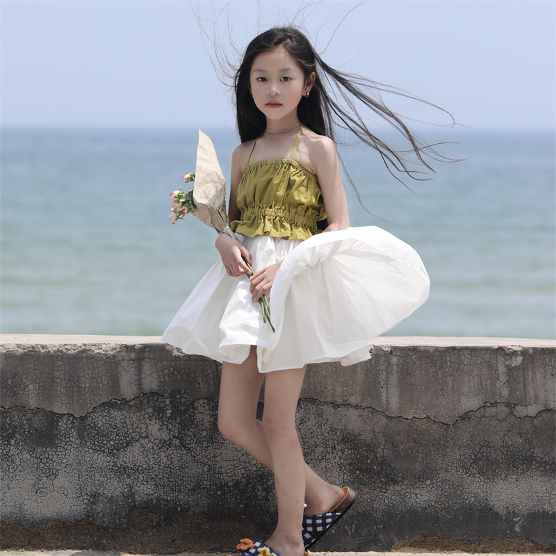 TOUKIDS蛋糕裙女童半身蓬蓬裙儿童短款黑色白色演出礼服森系学院