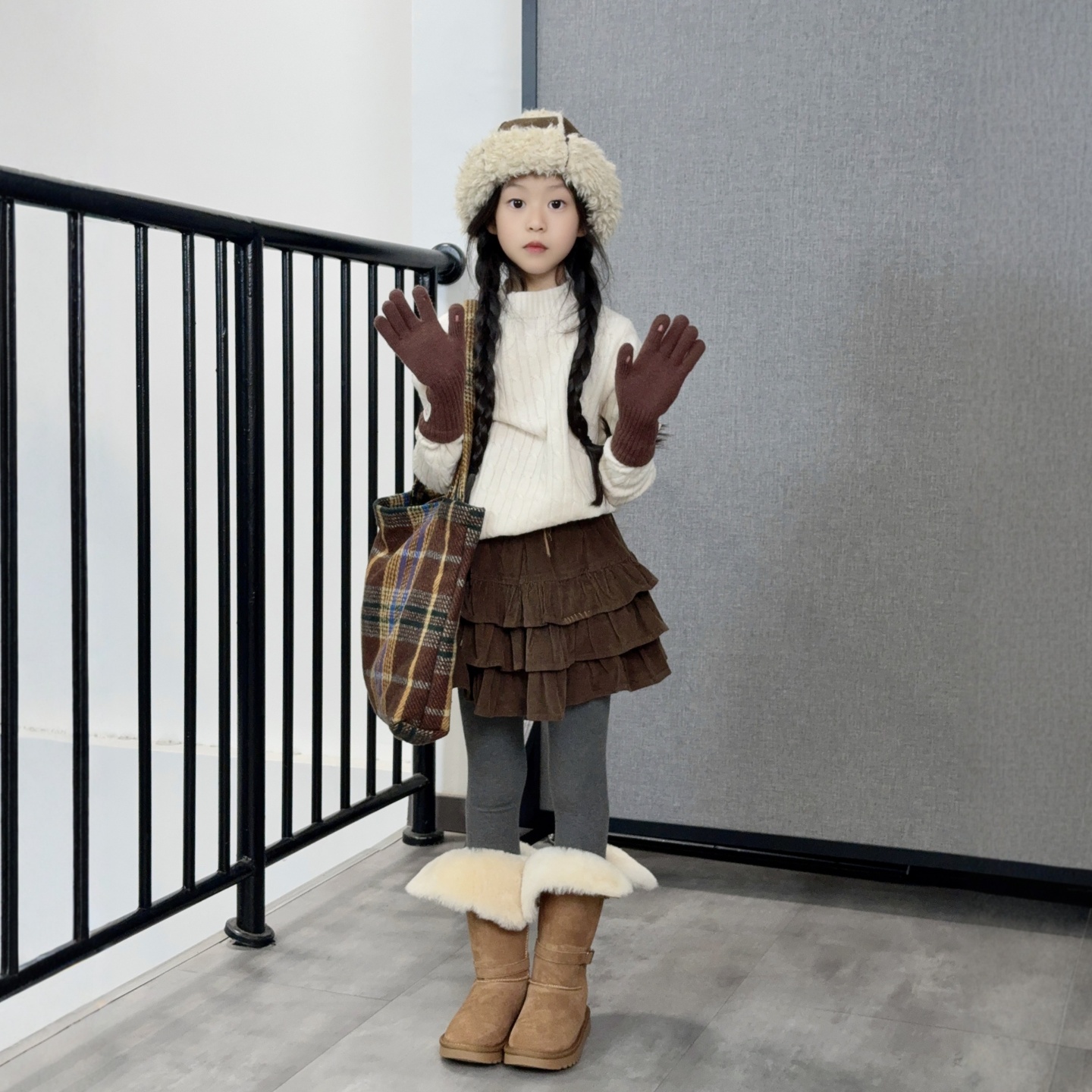 儿童灯芯绒手工蛋糕短裙裙裤