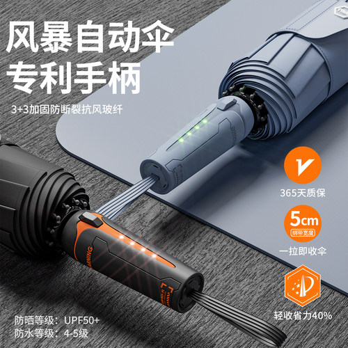 宽绑带秒收纳】便携轻收自动伞