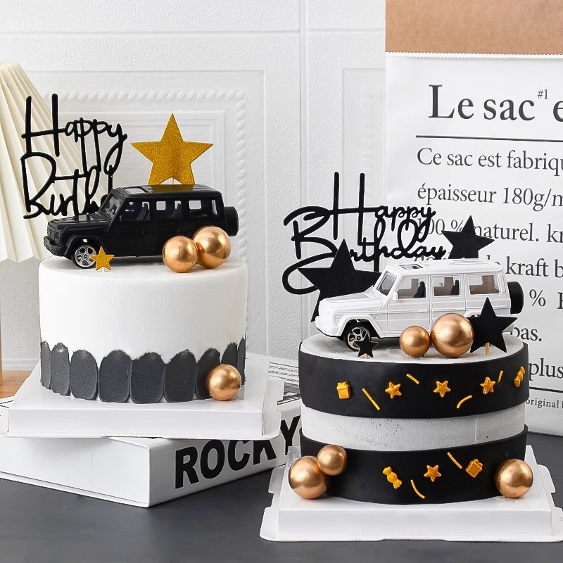 大g奔驰小汽车蛋糕装饰摆件越野跑车父亲男朋友男神生日模型插件