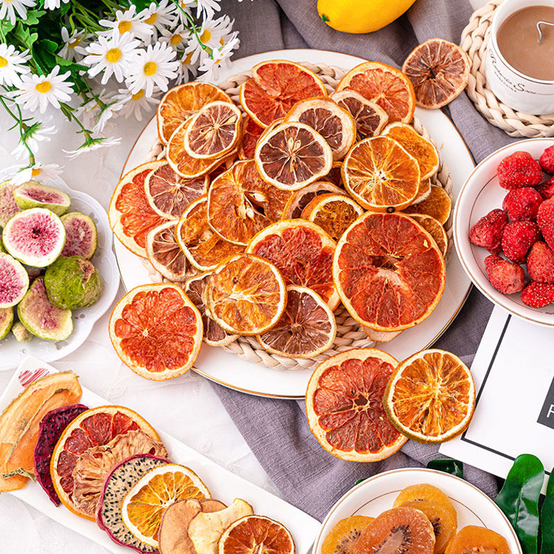 果干蛋糕装饰草莓干粒无花果柠檬片香橙青柠网红生日插件果实摆件