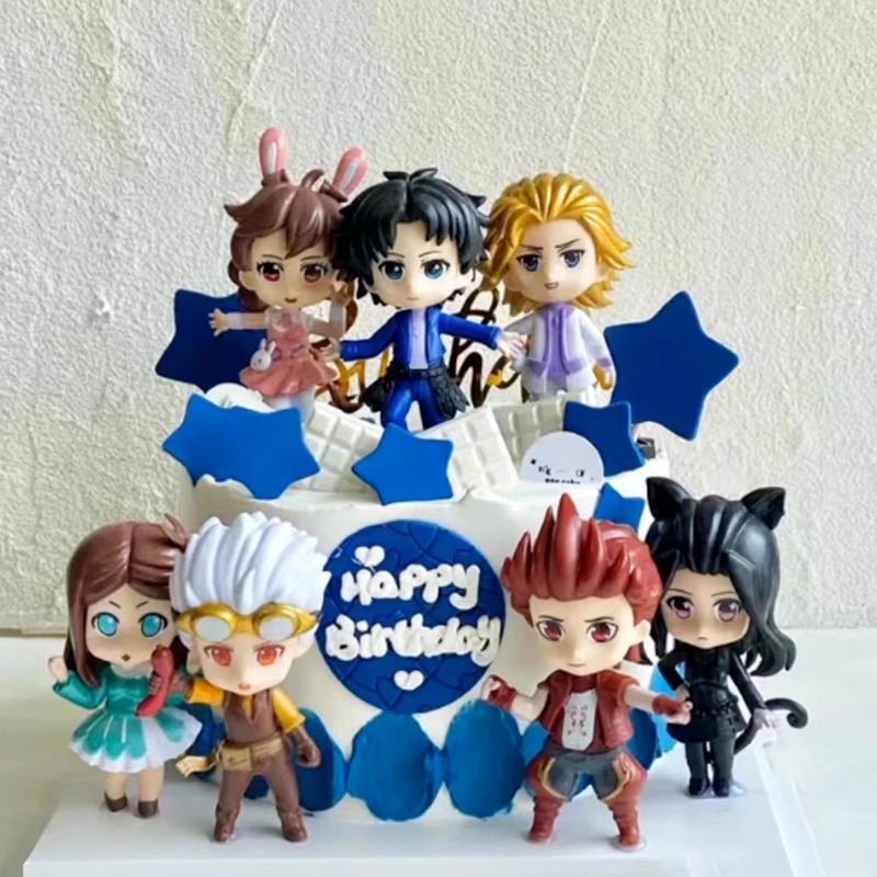 Q版唐三小舞蛋糕装饰摆件史莱克儿七怪手办卡通公仔斗罗大陆插件