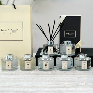 室内高级香薰藤条英国梨蓝风铃香薰蜡烛无火香氛生日伴手礼