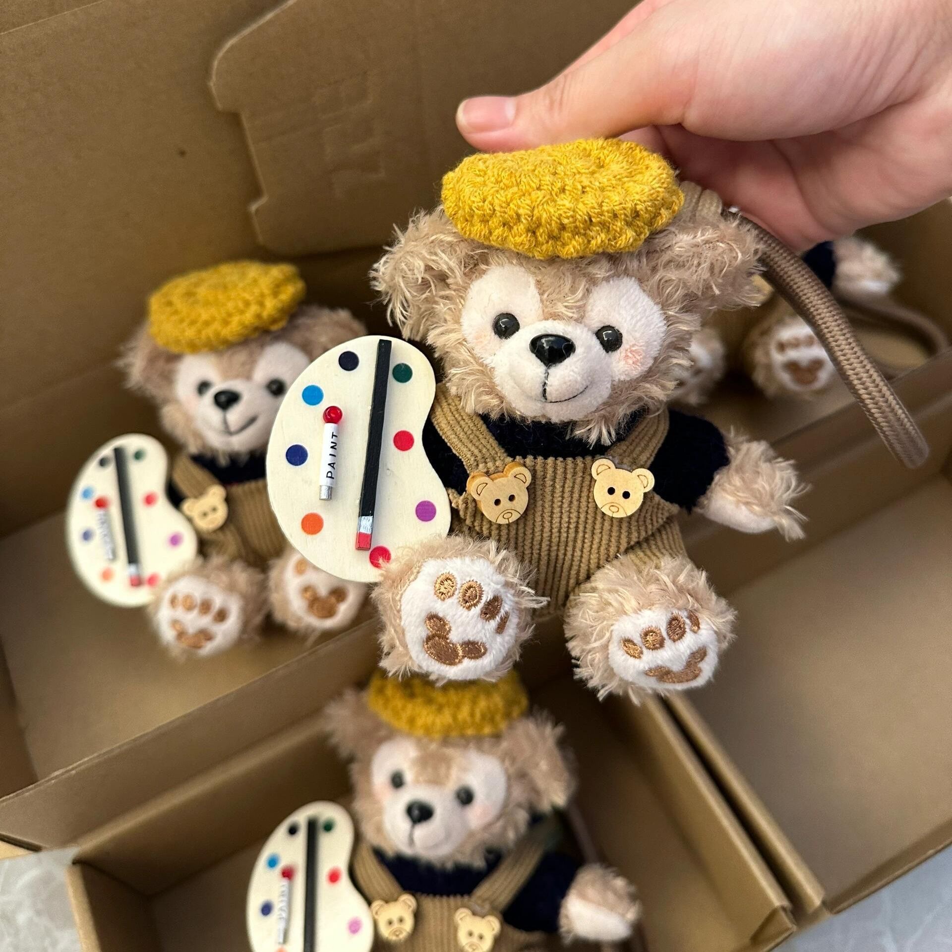 美术师画家达菲小熊包包挂件公仔玩偶雪莉玫钥匙扣挂饰闺蜜礼物女