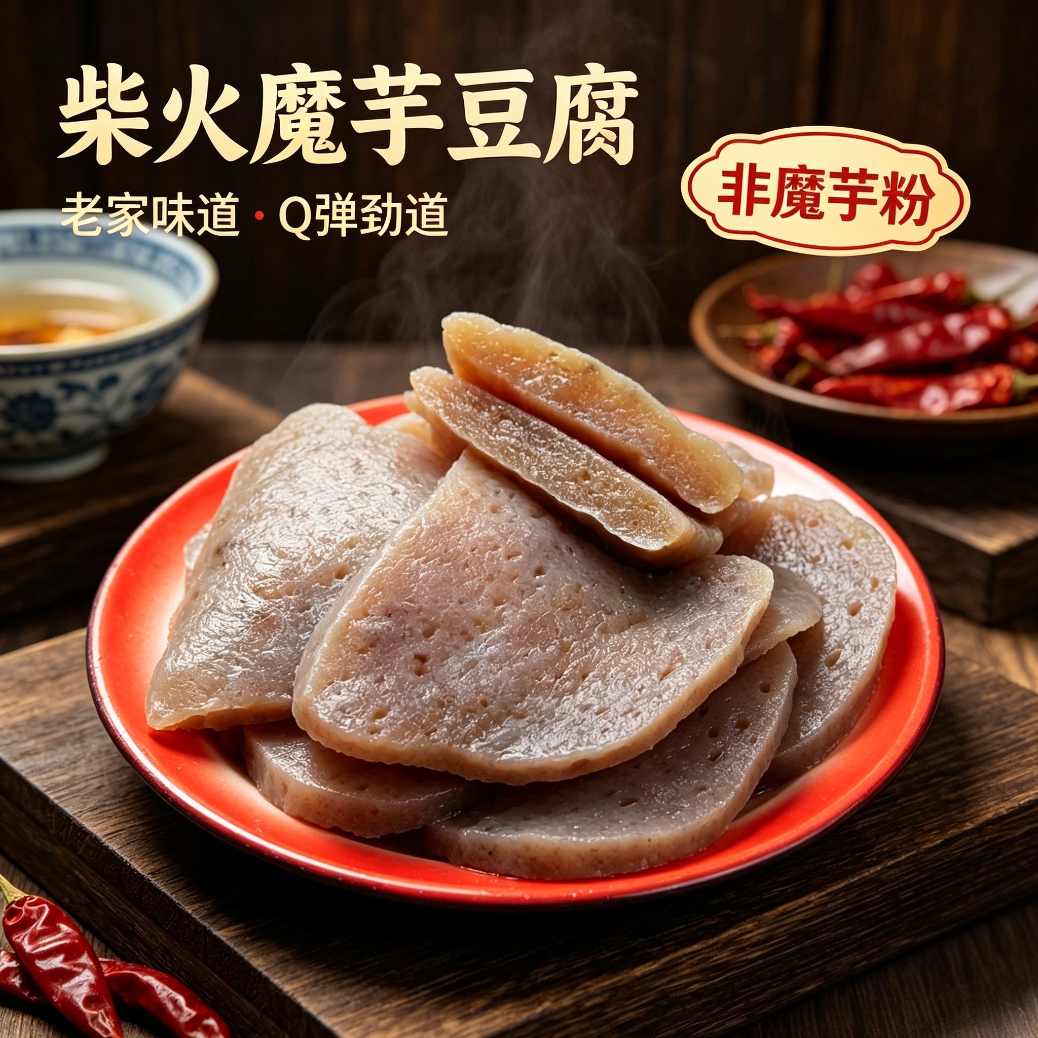 新鲜黑魔芋豆腐块手工灰菜串串陕西陕南安康特产四川贵州重庆