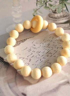 金丝竹手串10MM鱼籽纹单圈手串