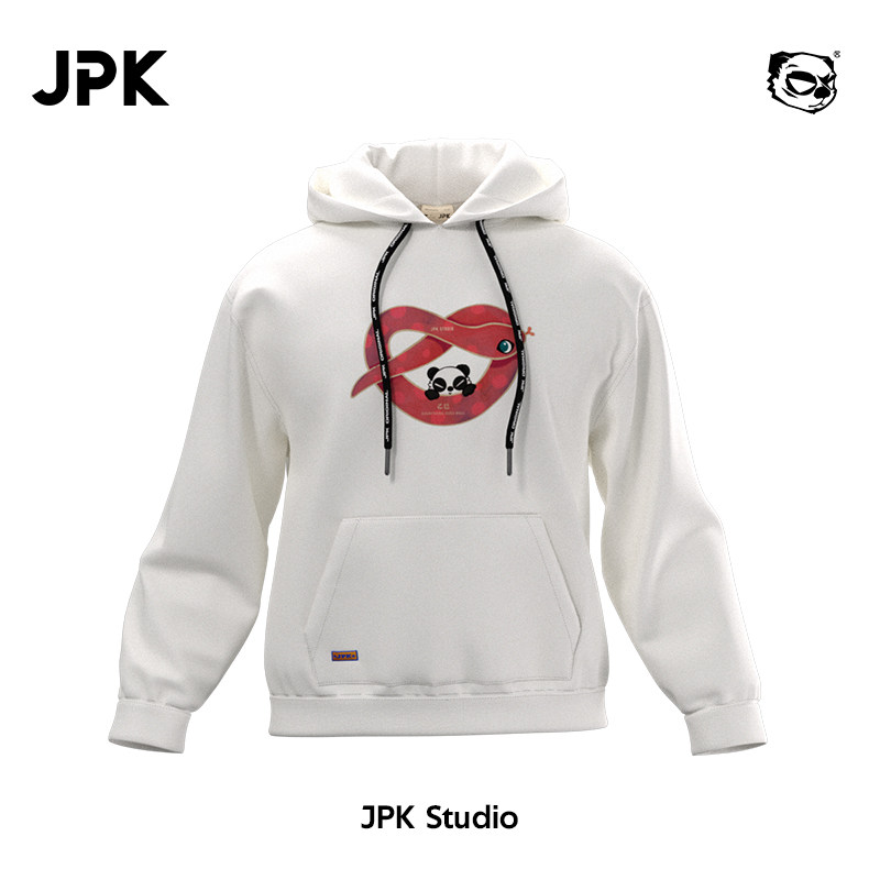 JPK2025蛇年限定 原创国潮宽松男士连帽卫衣长袖潮流大码时尚潮牌