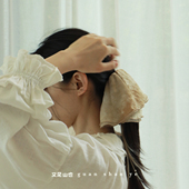 观山也｜植物染手工头花草木染加大号发圈大肠国风新中式 手作胸花