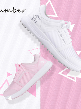 Number 高尔夫女士球鞋 透气防滑 SNM-825/SNM-826 白色粉色