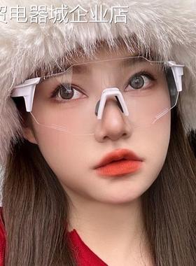 户外运动夜晚骑行护目眼镜男女连体防风沙蚊虫爬山跑步自行车墨镜