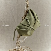 独本duben 包袱系列｜流浪包袱意大利牛皮反绒休闲单肩腋下包包女