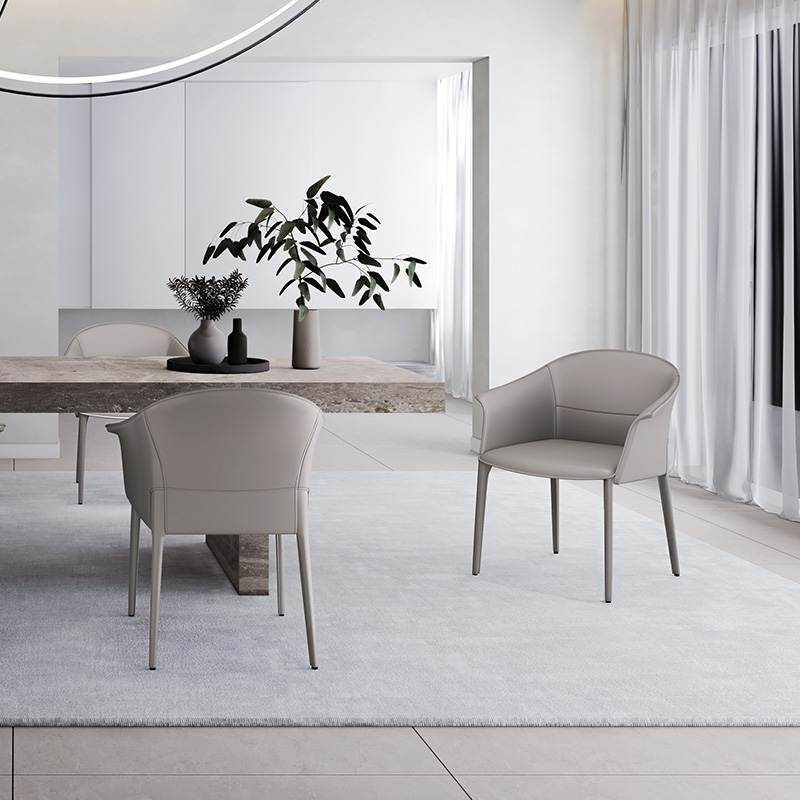 餐椅休闲椅子家用再生皮酒店餐厅