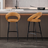 高脚凳吧台椅前台椅家用轻奢设计师款 中岛台椅高凳子吧椅网红7370