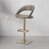 吧台椅家用轻奢升降旋转进口头层牛皮真皮高脚椅高凳子岛台椅7705