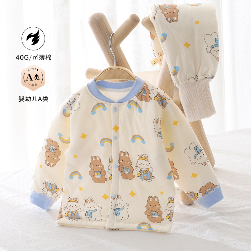 婴儿棉家居服薄棉2件套