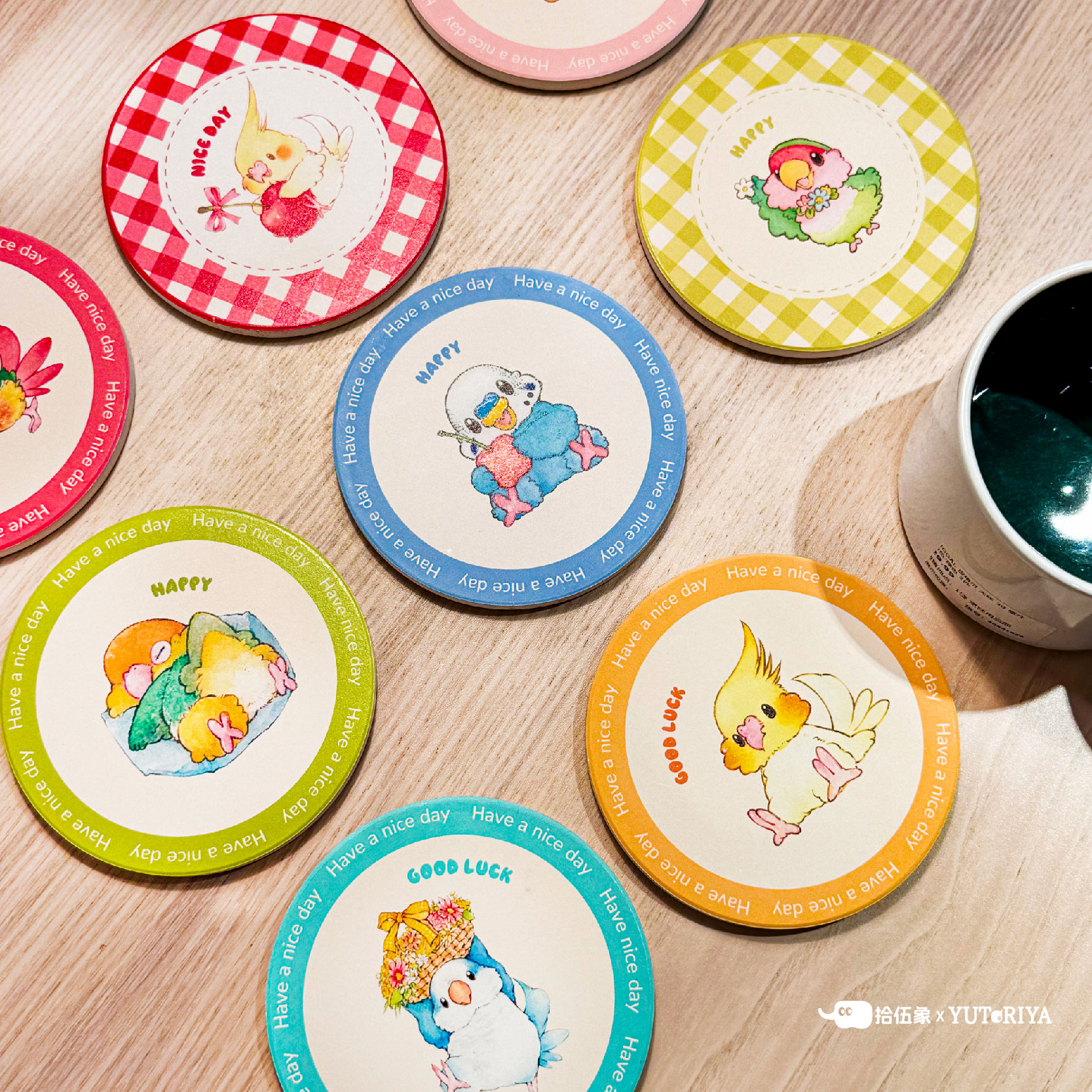 游鸟屋鹦鹉周边杯垫隔热吸水