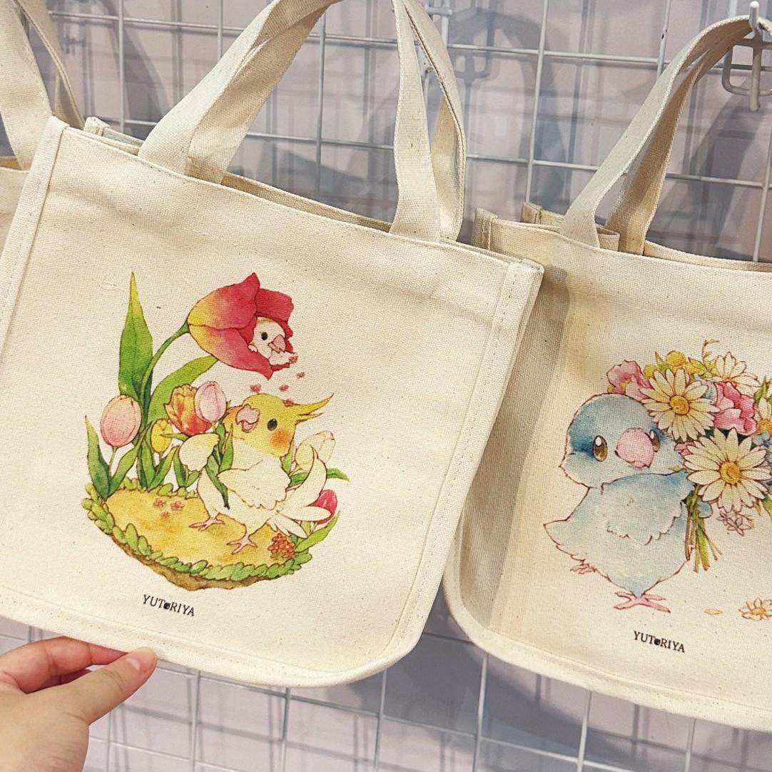 游鸟屋小鹦鹉棉麻帆布包便当包不掉漆玄凤牡丹和尚凯克虎皮小太阳,箱包皮具/热销女包/男包,时尚帆布包,淘宝优惠券,粉丝福利购,淘宝优惠卷