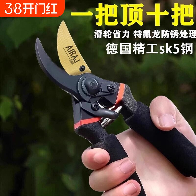 德国进口强力修枝树枝修剪剪刀园林花枝剪子园艺粗枝剪刀剪枝花卉