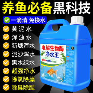 鱼缸水质净化净水剂鱼池专用硝化细菌净水王电解生物酶除藻去苔¥