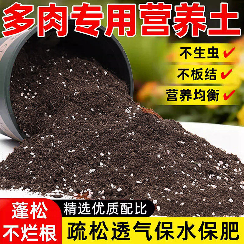 多肉专用营养土多肉土颗粒透气疏松泥炭种植土壤植物铺面肥料花土