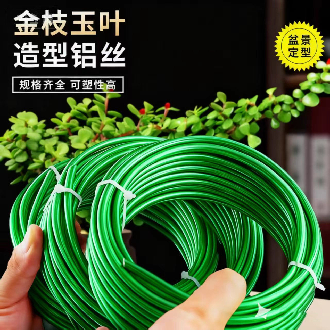 金枝玉叶专用盆景造型铝丝铝线盘扎铝丝线蟠扎园艺铁丝花卉定型用