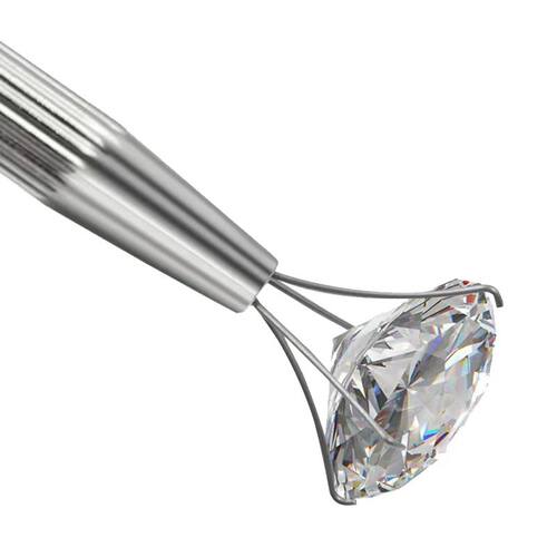 -Prong Tweezer Grabber - Stainless Steel Pick-Up Tool for Be