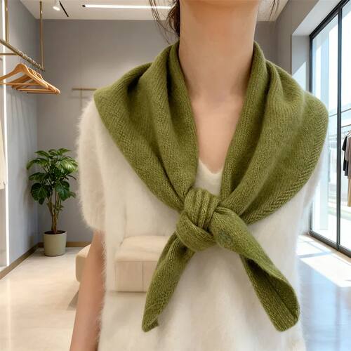 NEW Versatile Knitted Scarf for Women, Korean Style Wool Tri