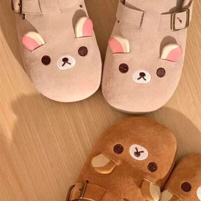 New Thick Bottom Rilakkuma Women's Shoes Cartoon Height Incr