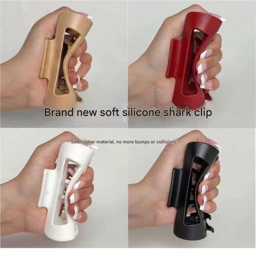 Soft Hair Grab Girls Clips Silicone Hair Clips Simple Fashio