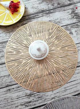 Round Coaster Insulation Table Mats Pads Plastic Table Place