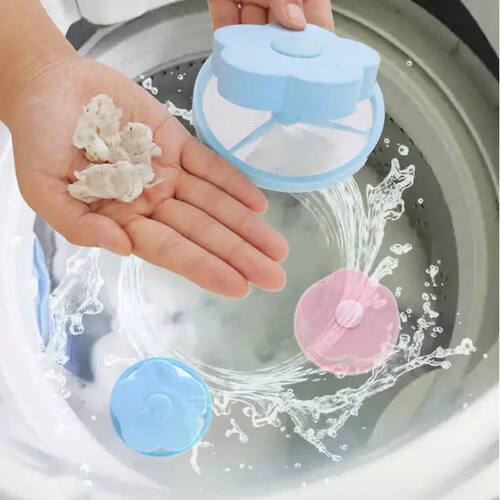 4Pcs Laundry Floating Lint Filter Bag Pet Hair Remover Filte
