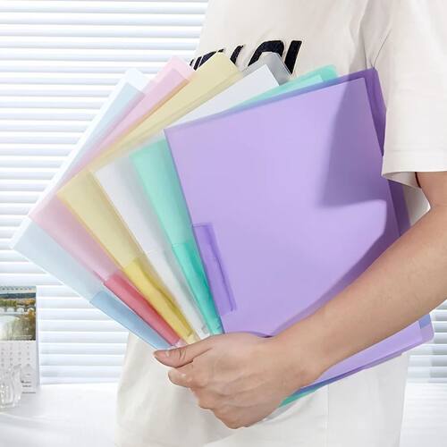 1pc A4 classification folder with random color, capable of h
