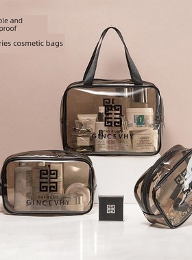 PU Travel Storage Bag Cosmetic Makeup Washbag Clear Handbag