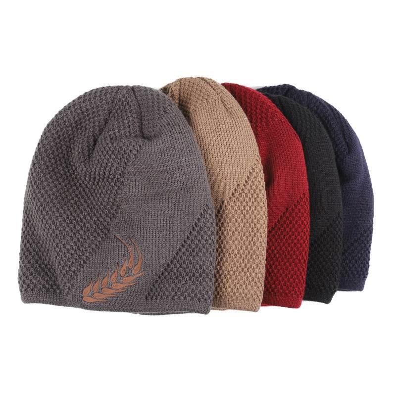 Men Warm Beanie Hat Winter Knitting Wool Hats for Uni Cap